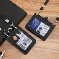 在飛比找蝦皮購物優惠-全新高品質記者警察徽章身份證信用卡夾皮革企業名稱標籤胸卡袋帶