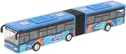 aternee Pull Back Bus Model High Imitation Bus Toy Vehicle 1:64 Alloy - Blue, 18 x 3 x 3cm