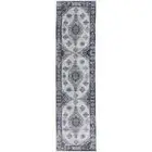 Grey Blue Hall Runners Distressed Floral Traditional Carpet Runner 80x300cm
