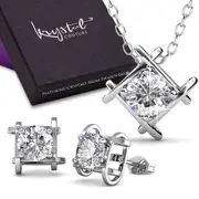 Boxed Majestic Beauty Necklace And Earrings Set Embellished with SWAROVSKI® Crystals