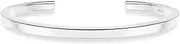 [Miabella] 925 Sterling Silver Italian Handmade Squared Tube Cuff Bangle Bracelet for Women Men 7 Inch Made in Italy