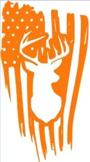 Deer American Flag custom made vinyl decal for Yeti, Rtic, tumbler, etc.