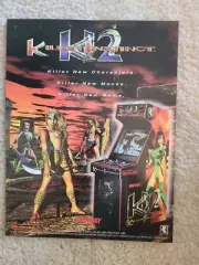 Midway Killer Instinct 2 Flyer Arcade Original 1995 Video Game Nintendo Pinball