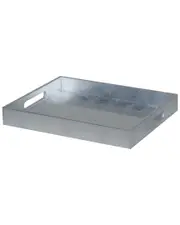 BIDKhome X-Small Silver Leaf Lacquer Rectangular Serving Tray