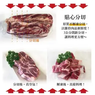 牛肋條(牛腩)肉 (200g±10%/包)5公分切段好方便【蝦皮團購】