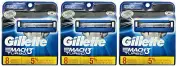 Gillette Mach3 Turbo Razor Blade Cartridges. 8 Count (3 Pack)