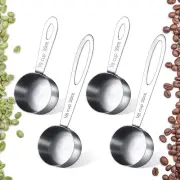 4 Pieces Coffee Scoop Tablespoon Stainless Steel Measuring Scoops,...