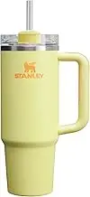 Stanley Quencher H2.0 Tumbler with Handle and Straw 30 oz | Flowstate 3-Position Lid | Cup Holder Compatible for Travel | Insulated Stainless Steel Cup | BPA-Free | Sunshine