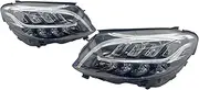 New LED Headlight Upgrade Modified Full Head Lamp Compatible For Benz C Class W205 2019 Turn Signals Daytime Running Lights