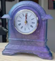 Purple And Blue Resin Desk Clock