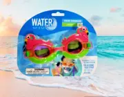 FLAMINGO Youth Swim Goggles Latex Free UV Protection Silicone Head Strap NEW