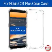 1/2set Clear Case For Nokia C01 Plus Screen Protector Protective Gel Case Cover