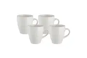 Classic Stoneware Mugs, 4 Piece (Cane) - 310mL