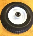 2 x Flat Free WHEELBARROW GO CART WHEELS 13/5.00 - 6" WITH 1" Precision Bearing