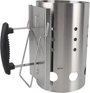 Chimney Starter, Stainless Steel Heavy Duty Charcoal Chimney Starter Portable BBQ Grill Fire Starter Sturdy and Easy to Use BBQ Rapid Fire Starter Tool for Grills Outdoor Camping