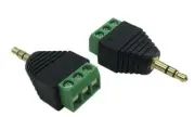 Conector de audio y video estéreo de 3 polos y 3,5 mm macho a conector de 3.2024