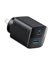 Anker 323 Charger, USB C Charger 33W, 2 Port Compact Charger for iPhone 16/16 Pro Max/15/14/13/12, Pixel, Galaxy, iPad/iPad Mini and More (Cable Not Included) - Black
