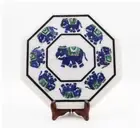 15" Marble side Table Top Pietra dura​ Handmade Inlay Home Decor