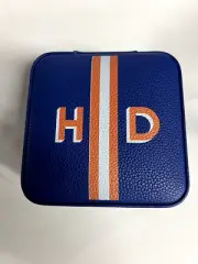 Mark and Graham 'HD" mono small Travel Jewelry Case Royal BLUE NOS