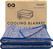 [Everlasting Comfort] Cooling Blanket for Hot Sleepers- Dual Sided Bamboo Summer Blanket Cools Body Temperature up to 10 Degrees in Under 5 Minutes - Light Cooling Throw Blanket For Sleeping (152x203cm)