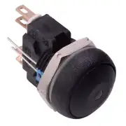 APEM Blue LED Black Button Round 16mm Momentary Push Button Switch DPDT 5A IP67