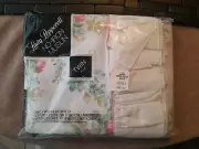 New Vintage Lady Pepperell Twin Flat Sheet With Flowers Ruffled Edge SHARON