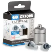 Oxford FilterBuds Motorcycle Bike Ear Plugs Hypoallergenic White Pack of 2 Small