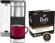 K-Supreme plus Single Serve Coffee Maker with Peet'S Coffee Major Dickason'S Ble