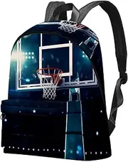 VTGHDEEQ Travel Backpack,Small Backpack,Carry on Backpack,Basketball Hoop Stadium,Backpack, U9ef1dibelki, 17.3x13.7x5.5 in