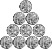Strugglejewelry The Four Cardinal Virtues Stoic Coin: Emblem of Christian Ethical Principles — Inspirational Daily Reminder for Stoicism Enthusiasts and Thoughtful Gifts (Pack of 10)