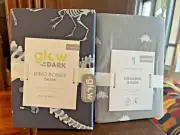 Disney pottery barn pillow sham Dinosaur Bones Glow dark+holiday gift kid SET 2