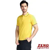 在飛比找Yahoo奇摩購物中心優惠-ZENO 夏日涼感速乾男款素面短袖POLO衫‧檸檬黃 (高彈