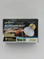 25W Upgraded Nano Reptile Daylight Basking Spot Heat Lamp Bulb 2 Pack, UVA Fu...