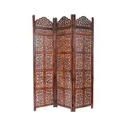 Mid century Vintage Folding Divider screen, Free standing 3 panel set