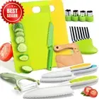 Kids Safe Knife Set 13pc Montessori Toddler Cooking Tools Cutter Peeler Board