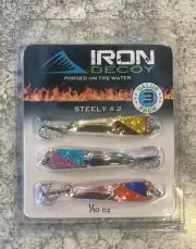 3-Pack Iron Decoy Steely #2 1/10 OZ Steelhead Trout Salmon Lures Tri Pak 1
