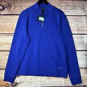Ted Baker Mens Antram Long Sleeve 1/2 Zip Funnel Neck Sweater Blue Sz 4 = Large