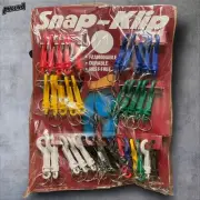 Snap Klip Key Ring Store Display 36 Klips Vtg 1970s New 3