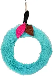 Hohopeti Circular Parrot Hanging Bird Toys for Small Pets Plush Toy Climbing Features Pet Toy