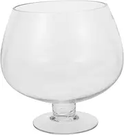 NOLITOY Plastic Vase Bowl, Wide Round Fish Bowl Unbreakable Flower Vase Round Footed Terrarium Bowl Hydroponic Planter for Xmas Wedding Centerpieces Decoration