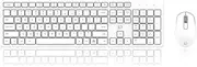 EK783 Wirel Keyboard Mouse Combo Portable Keyboard and Mouse Set Low Noise Plug and Play for Office Game White