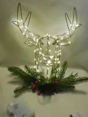 Wondershop LED Lighted Deer Wall Head Mount Christmas Dewdrop Battery Timer too