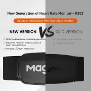 H303 Heart Rate Monitor, Heart Rate Sensor Chest Strap, Protocol ANT+/Bluetooth, Compatible with iO