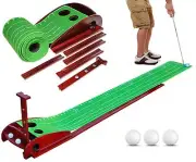 Golf Putting Mat - Indoor Golf Putting Green with Auto Ball Return and 3 Golf...
