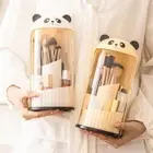 PP Desktop Pen Holder With Lid Cosmetic Brush Holder Makeup Tools