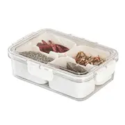 Spice Storage Box Seasoning Storage Sealed Box Divided Serving Tray Fruit Tray Seasoning Tray For Snacks Dried Candy Appetizers