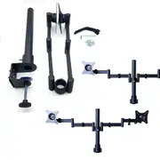 2x Dual Screen Monitor Stand 13"-29" TV Bracket Computer Display Desk Mount Holder