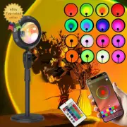 Remote Control Projection Lamp 16 Colors Romantic Love APP Sunset Light LED