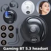 Ear Hook Mini Bluetooth 5.3 Headset Earphones Earbuds Stereo Bass Headphones USA