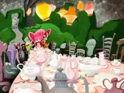 Mad Hatter March Hare alice in wonderland ceramic tile mural backsplash